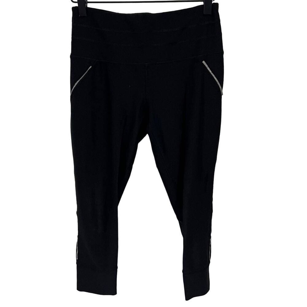 RBX Black Reflective Mesh Leg Cropped Leggings Size Small